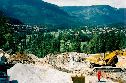 The initial site excavation
